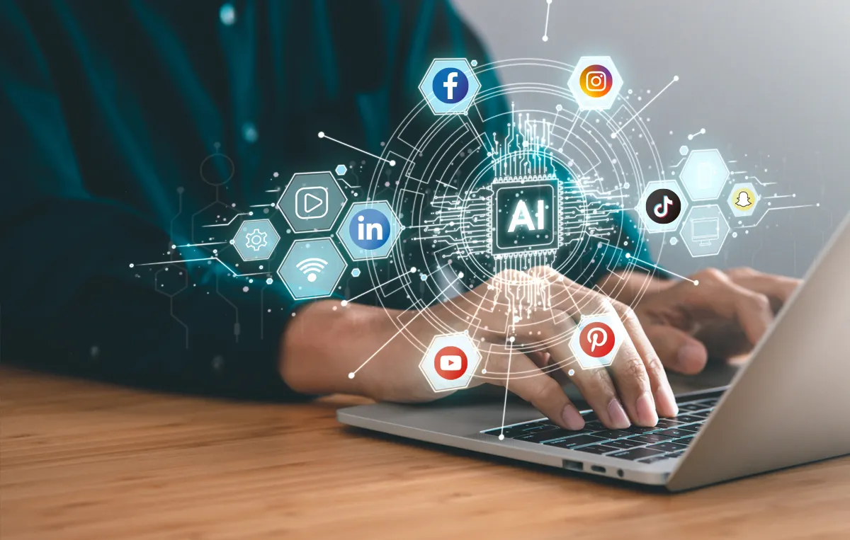 AI content creation workflow for Instagram LinkedIn TikTok and Facebook